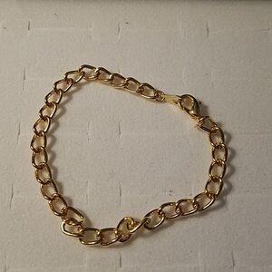 Gold Tone Chain 6.5" Bracelet